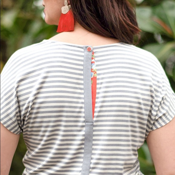 NWT Stripes All Day Romper - Picture 3 of 3